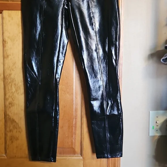 NWOT Spanx Faux Leather High-Rise Skinny Black Pants - Picture 5 of 11